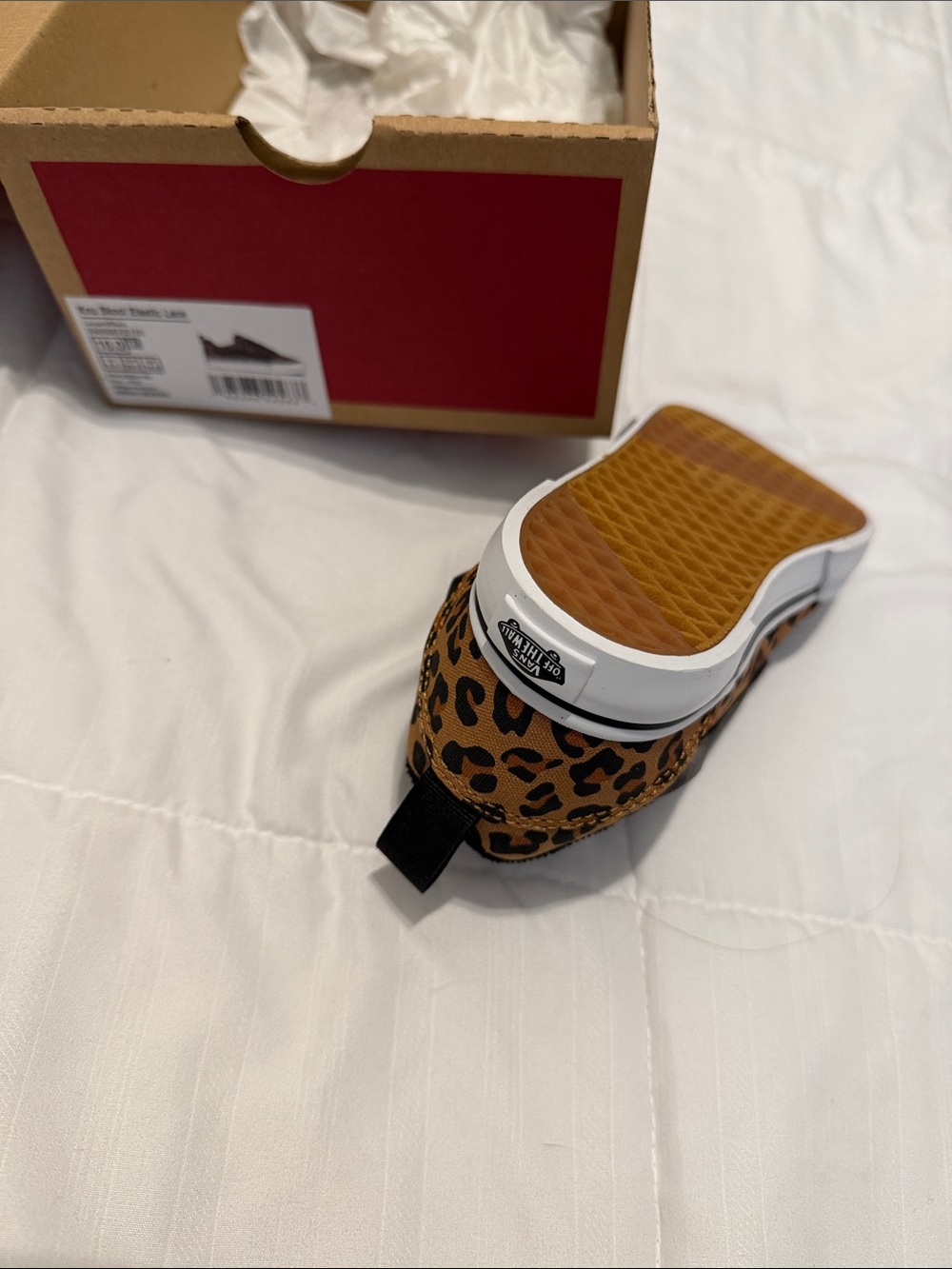 Vans Kids Leopard Print Sneakers - Black & Brown - Picture 2 of 2